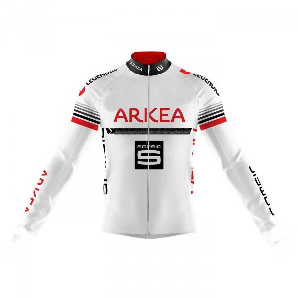 Зимние теплые флисовые вело Джерси на осень и зиму 2019 ARKEA SAMSIC TEAM Mtb Мужская