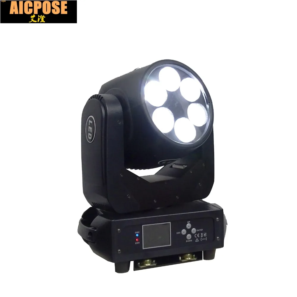 6x25 Вт супер луч света DMX512 зум/поворот движущаяся головка