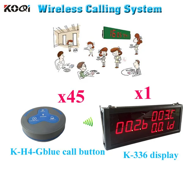 Restaurant Paging System In Time Delivery Different Types Of Buzzers Coffee Shop Sign Board (1 display 45 call button)