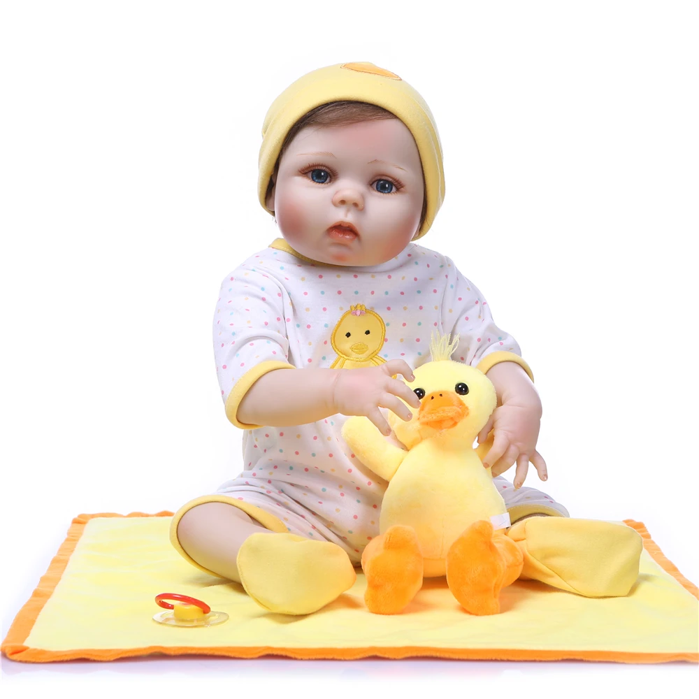 

NPK 23 inch Lifelike reborn dolls babies full silicone reborn baby girl dolls baby real alive Toys For Girls bebe doll boneca