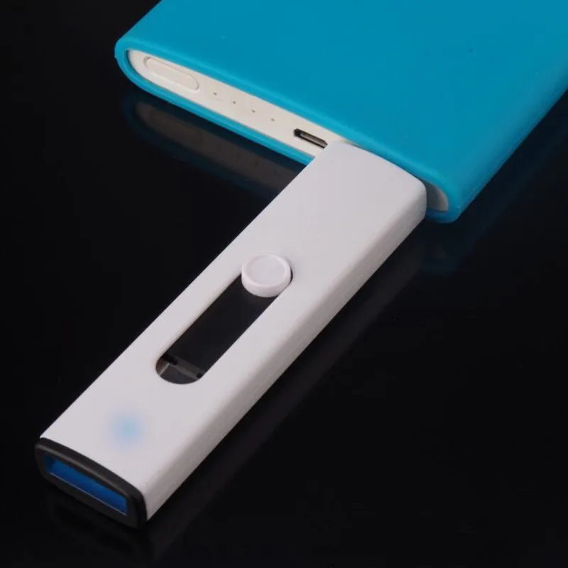 Небольшой тонкий зарядка через usb ветрозащитная Зажигалка для курения