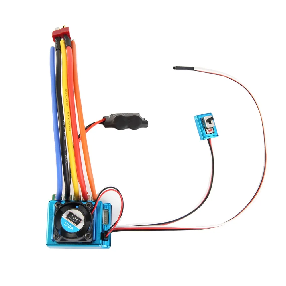 1 шт. бесщеточный 120A ESC 120a сенсорный Бесщеточный Регулятор скорости для 1/8 1/10