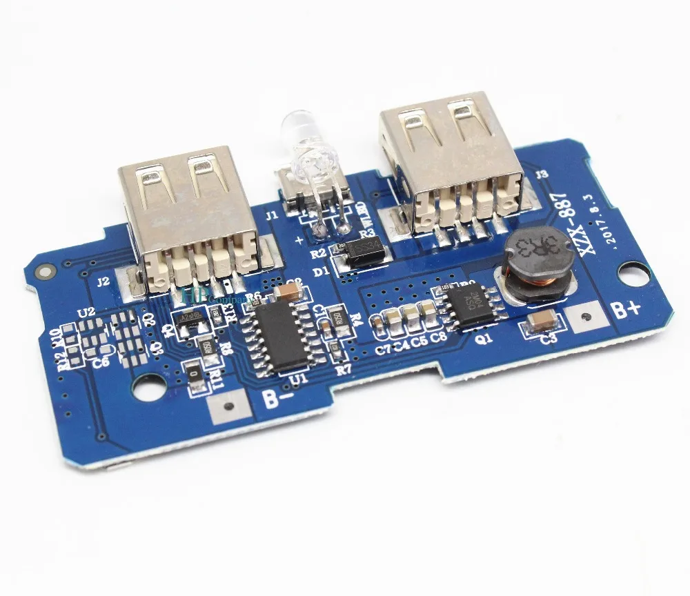 Dual Micro USB 3.7 В до 5 2A мобильный Запасные Аккумуляторы для телефонов DIY 18650 литиевая