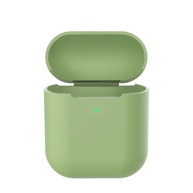Matcha green Чехол для наушников Apple AirPods 2 силиконовый чехол беспроводные Bluetooth наушники для Air Pods Чехол защитный для AirPod Тонкий чехол - Цвет: Matcha green