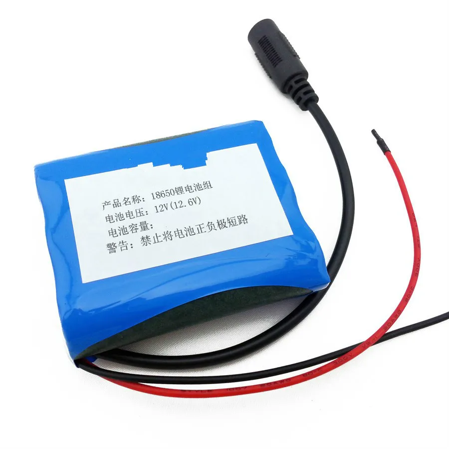 12 V 18650 3000 mAh Li-ion battery 12.6 3AH CCTV Cameras pack and charger 1A | Электроника