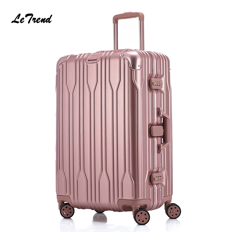 Letrend модный 29 дюймов алюминиевая рама багаж на колесиках Универсальный чемодан