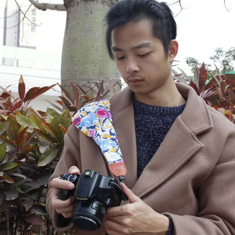Шейный наплечный ремень для камеры DSLR сумка чехол цветок ремешок-шарф Sony Fuji Olympus