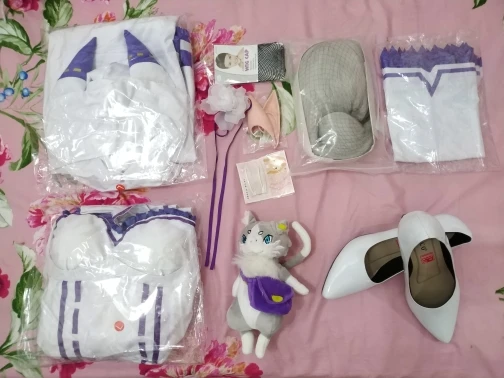 Аниме Re Life in a different world от zero Emilia; костюмы для косплея; платье Emilia; комплект костюмов для косплея