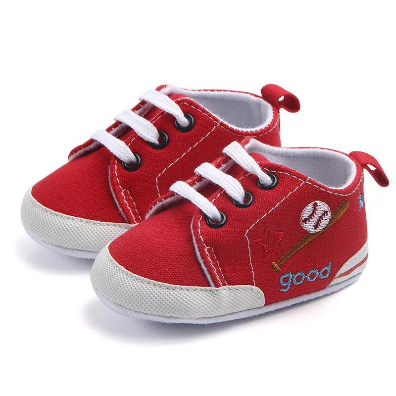 dkDaKanl 2019 New Baby Solid Embroideried Shoes Anti Slip Sports Canvas Infant Walking Toddler Soft Classic |