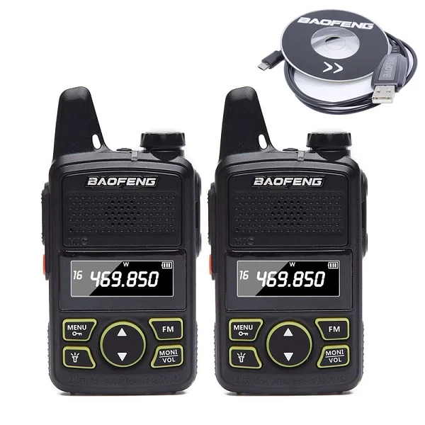 2 шт. Baofeng BF-T1 супер мини иди и болтай Walkie Talkie UHF 400-470 МГц Портативный двухстороннее радио Ham CB BF T1 ручной трансивер передатчик - Цвет: package 2