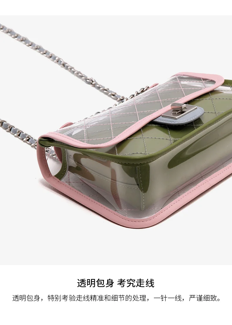 Luxury Ladies Hand Bags Summer Matte Clear Purse Small Tote Bags for Women Transparent Shoulder Cross Body Bolsa Feminina