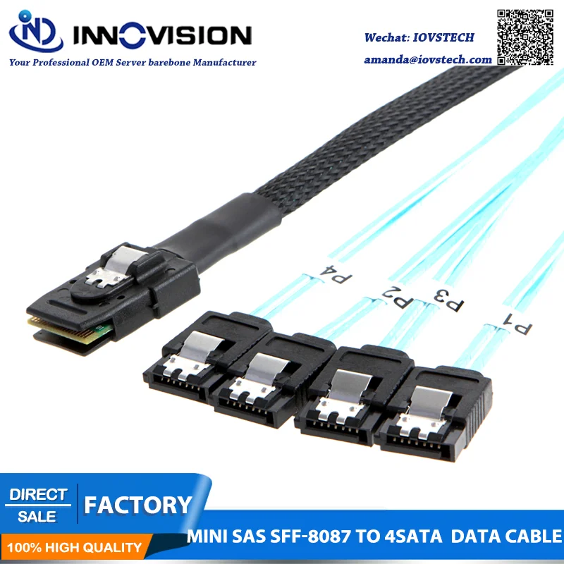 Высокоскоростной кабель для передачи данных Mini SAS 36Pin SFF-8087-4 SATA 7PIN