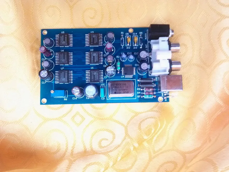 HIFI 6X TDA1543 параллельно лихорадка аудио декодер ЦАП PC USB внешней звуковой карты |