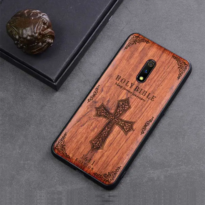 color 5 Новинка, чехол OPPO Realme X, тонкая деревянная задняя крышка, TPU, чехол-бампер для OPPO Realme X, чехол для телефона s - Цвет: color 5