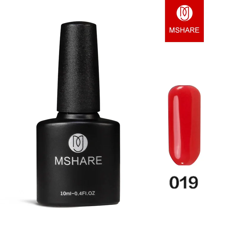 MSHARE красный желтый синий 10 мл УФ художественный Гель лак для ногтей со вспышкой
