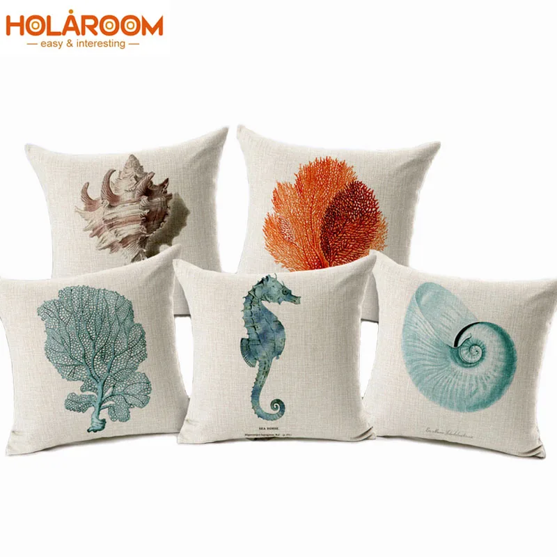 Подушка с видом моря Декор для дома или автомобиля подушки чехлы Cojines wave coussin