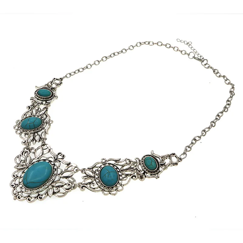 Женское Ожерелье в этническом стиле богемное колье с большими бусинами бохо