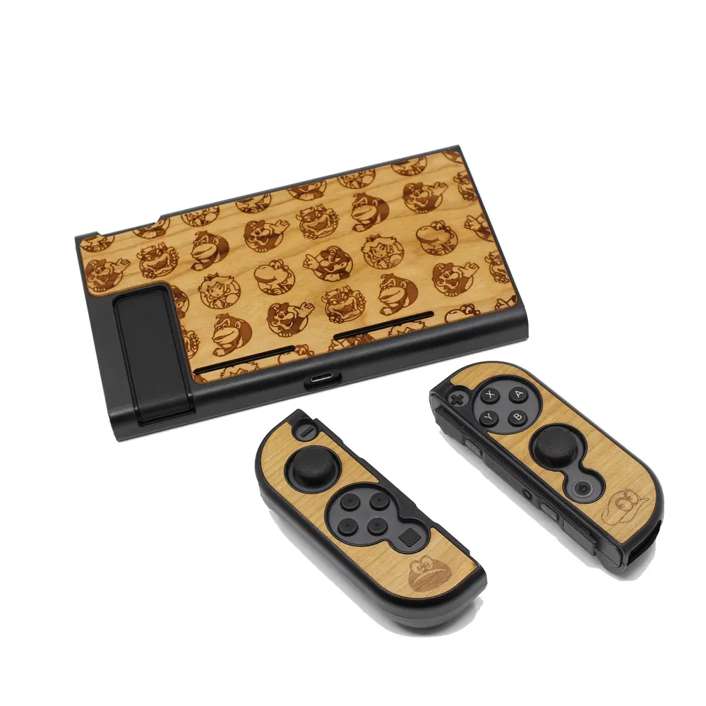 Maro-A-Cherry Для консольный переключатель Nintendo Joy-Con контроллер защитный слой от пыли резьба по дереву чехол отделенный корпус оболочка сумка для переноски - Цвет: Maro-A-Cherry