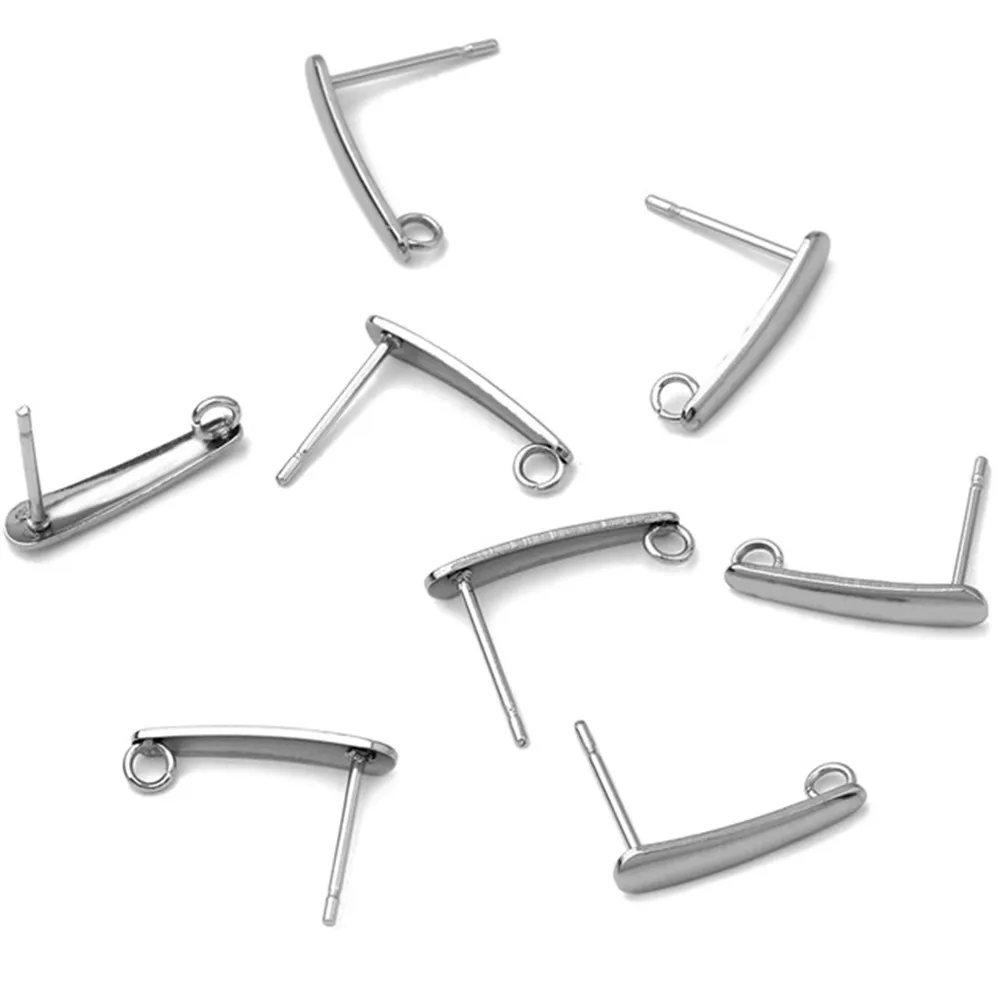 3X15MM 20 серьги-Крючки для ушей из нержавеющей стали, булавка для ушей, аксессуары для ювелирных изделий - Цвет: 3X15MM