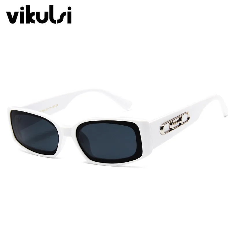 Очки солнцезащитные женские квадратные в стиле 90 х винтажные брендовые