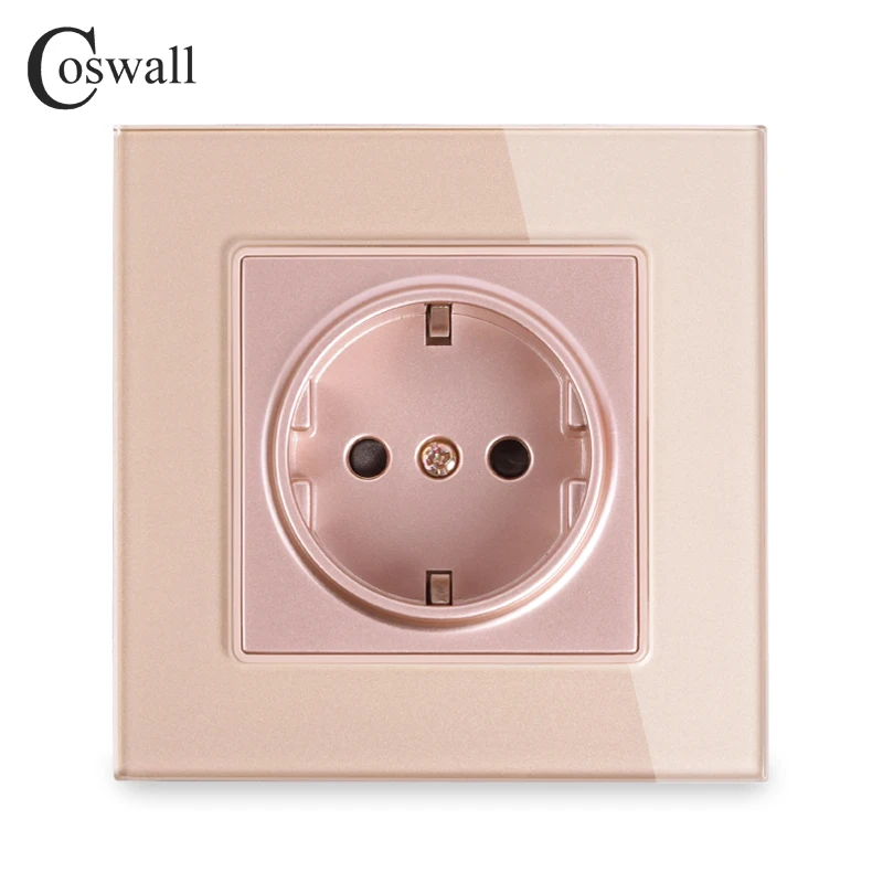 Розетка настенная с заземлением 16 А 86 х86 мм|eu socket plug|plug powerplug gold |