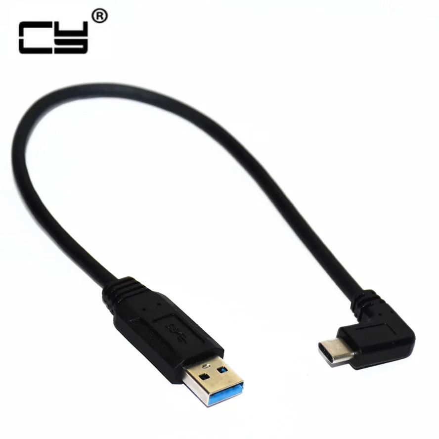 25 см USB 3 1 Type C угловой под углом 90 градусов Мужской кабель для передачи данных Macbook