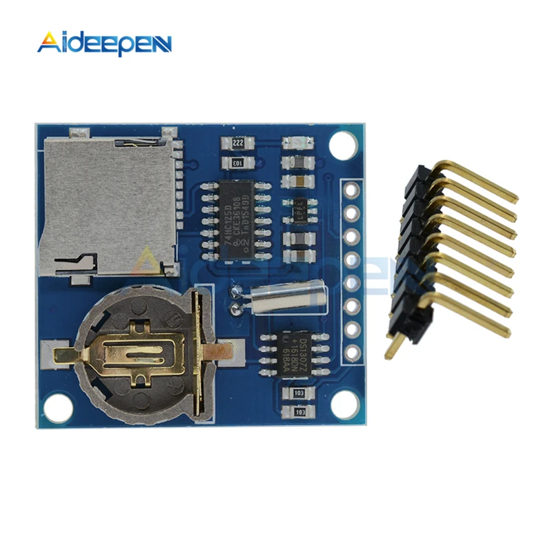 3.3V Mini DS1307 V1.0 Real Time Clock Logging Recorder Data Logger Shield Module Micro SD Card Slot For Arduino Raspberry Pi
