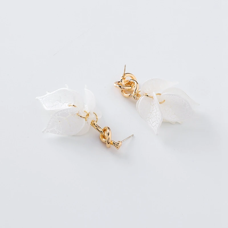 2019 Summer Elegant Leaves Dangle Earrings Acrylic Long Tassel Earring For Women Korean Trendy Pendiente Tie Metal Brincos Girls | Украшения