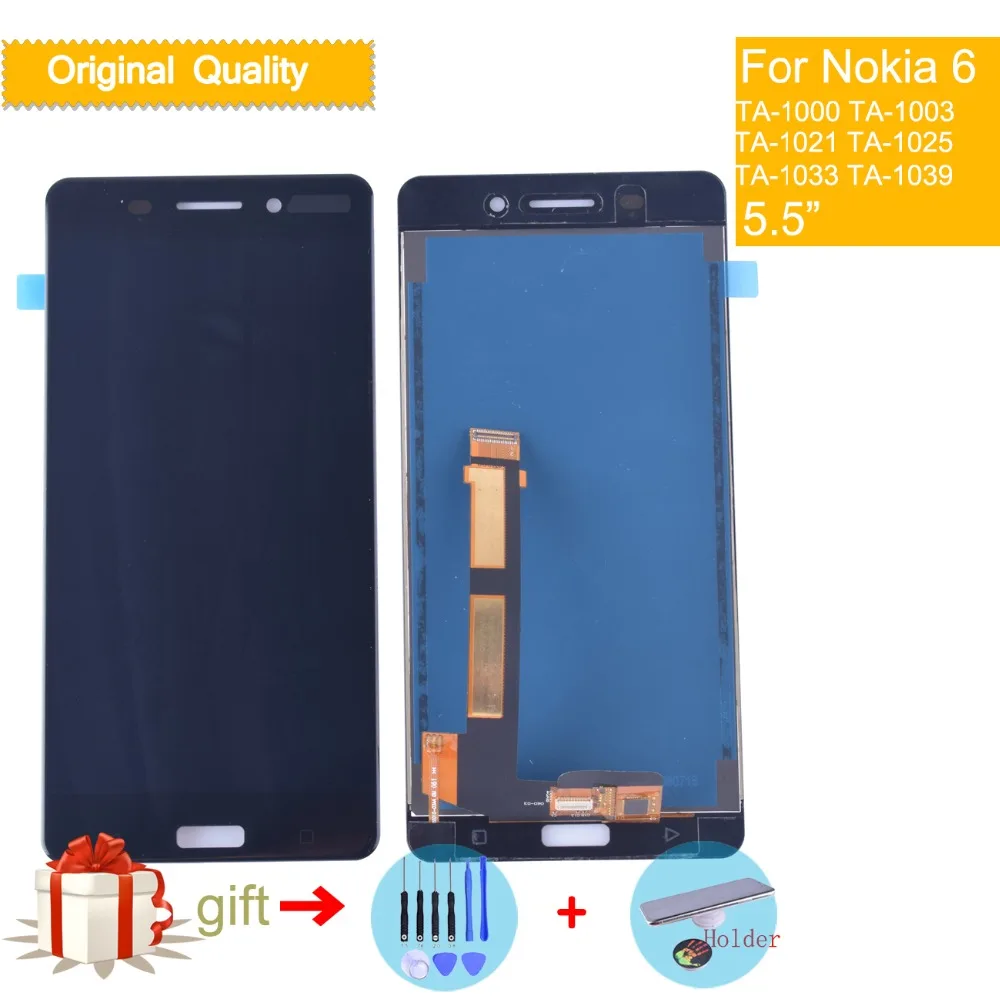 Original For Nokia 6 N6 LCD Display With Touch Screen Digitizer Assembly TA-1000 TA-1003 TA-1021 TA-1025 TA-1033 TA-1039 | Мобильные