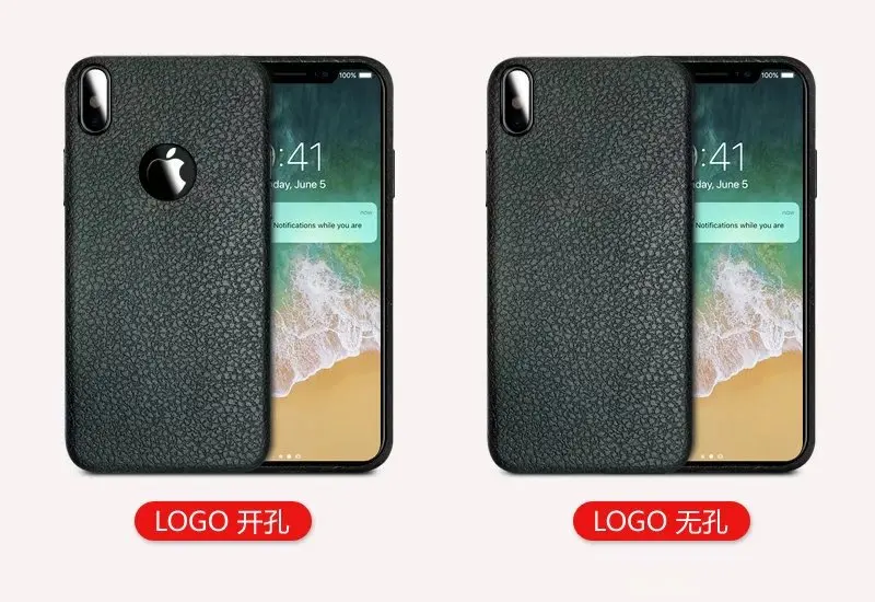 New Soft TPU Case For iPhone X Super Thin Leather Pattern Texture Cover |