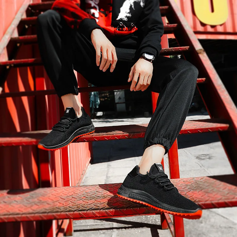 2019 летние мужские сетчатые дышащие туфли весенние трендовые взрывы повседневная