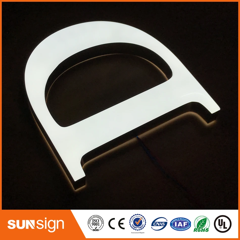 3D customized LED acrylic face lighting letter signs