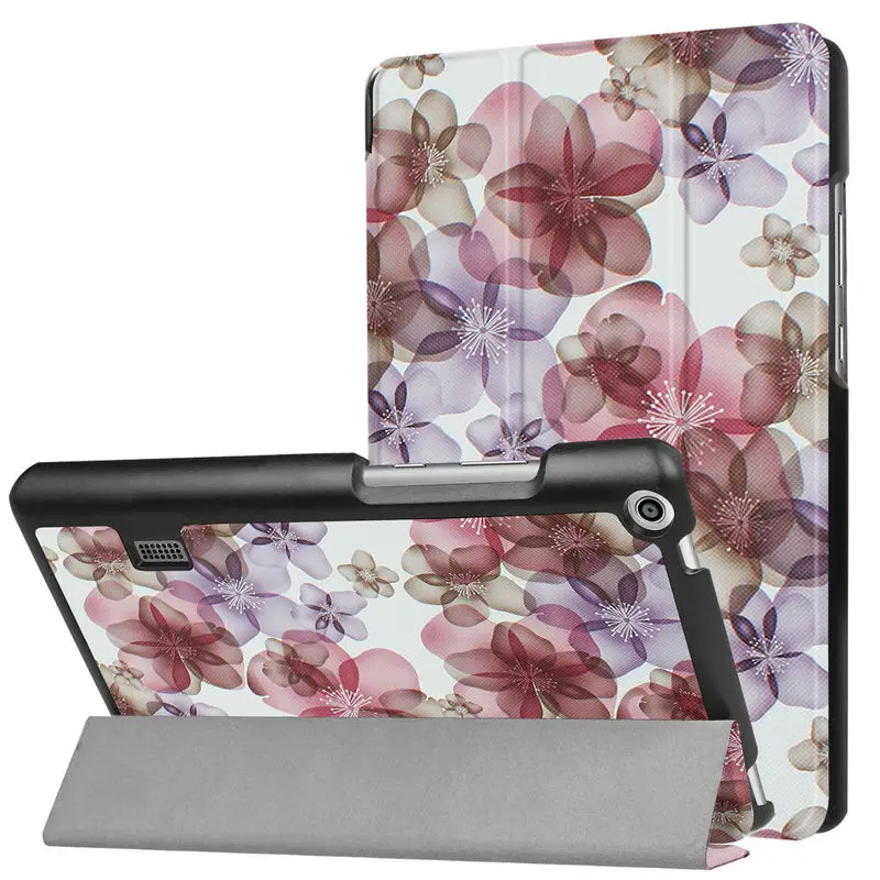 Модный чехол для девочек huawei MediaPad T3 7,0 BG2-W09, смарт-чехол из искусственной кожи, чехол для планшета Honor Play Pad 2 7,0, кожа+ пленка+ ручка