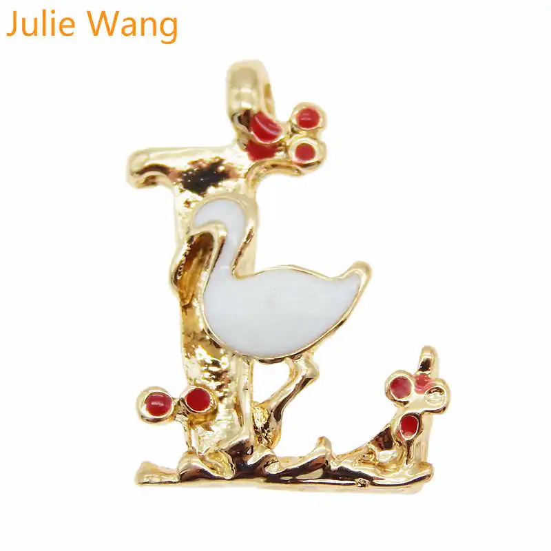 Julie Wang, 6 шт., золотой тон, A-Z, 26 букв, эмаль, красочные афабецы, подвески, ожерелье, подвеска, серьги, сделай сам, аксессуары для изготовления ювелирных изделий - Окраска металла: L