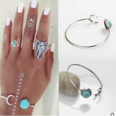 L 08 2018 Bohemia fashion retro official website with the fine moon shape texture bracelet couple jewelry accessories factory di | Украшения