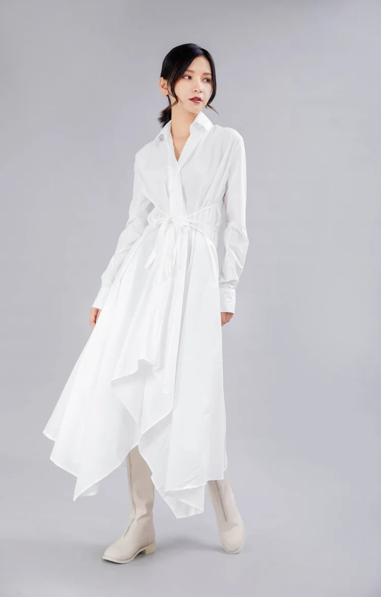 

Zanzea Rushed Dress Vadim New Arrival Cotton None Women Dress Size Free Shipping Long Sleeve 2021 Autumn Retro