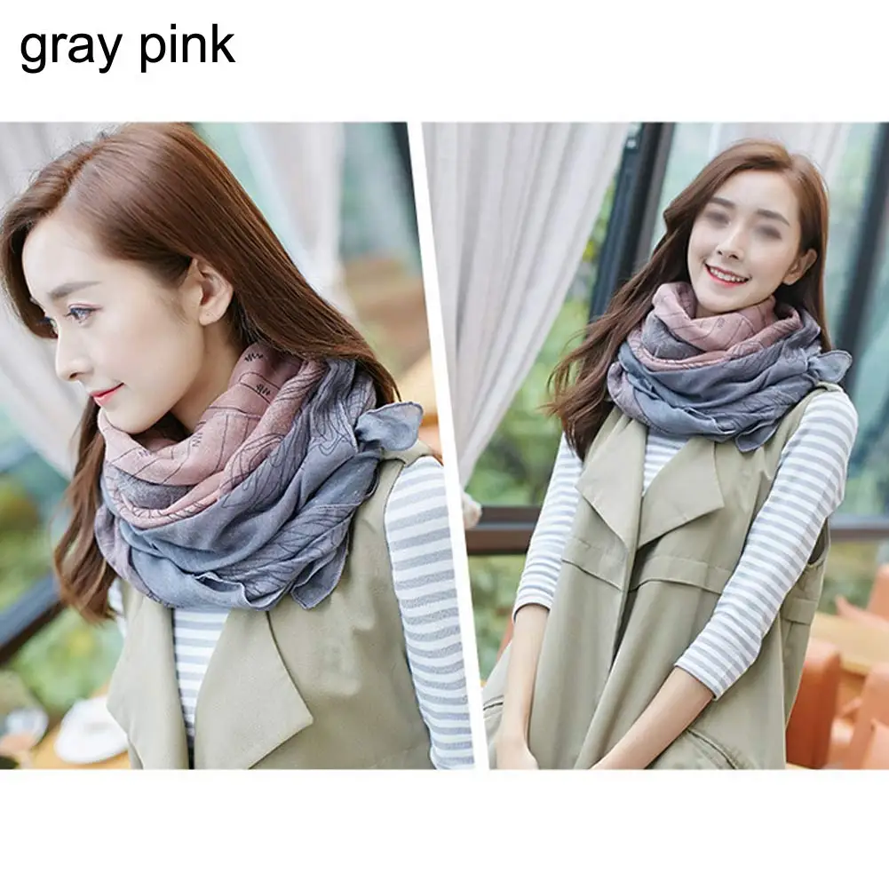 Модный зимний осенний винтажный женский длинный Уютный Шарф из хлопка и льна