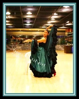 flamenco skirt tribal belly dance satin silk 22yards skirt with border fh1 6