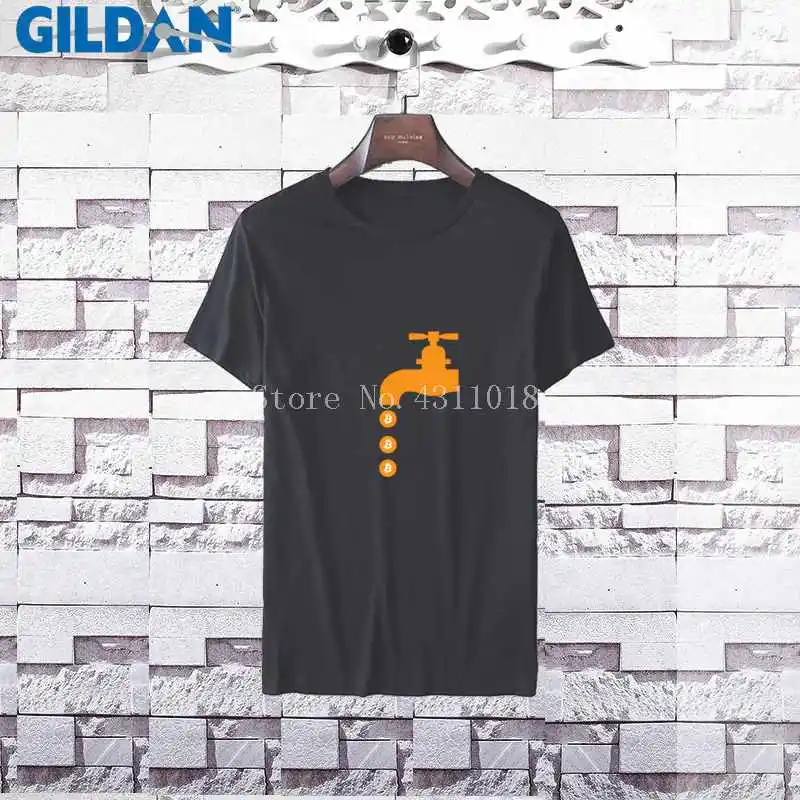t-shirt men 2017 bitcoin faucet logo symbol cryptocurrency coin t shirt cotton short sleeve tshirt Tops Tees |