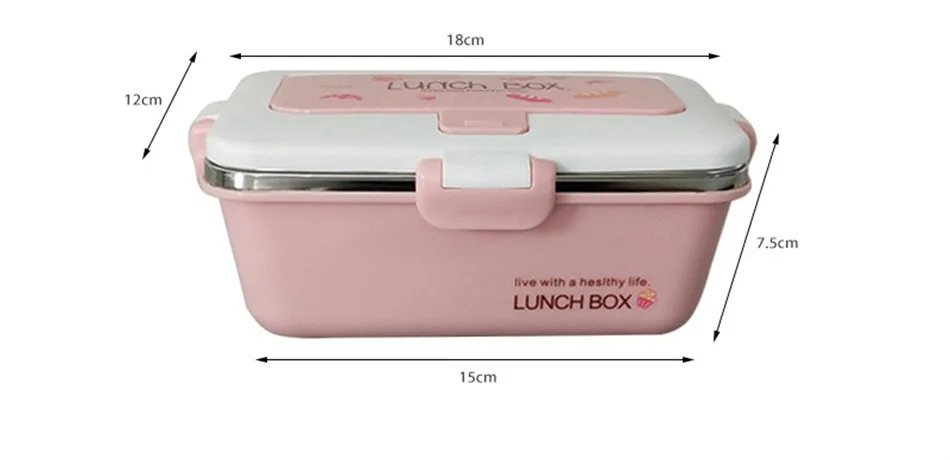 ONEUP Ланч-бокс из нержавеющей стали Ins мультфильм 900 мл Bento box экологичный контейнер для еды ланчбокс для пикника школьный офис