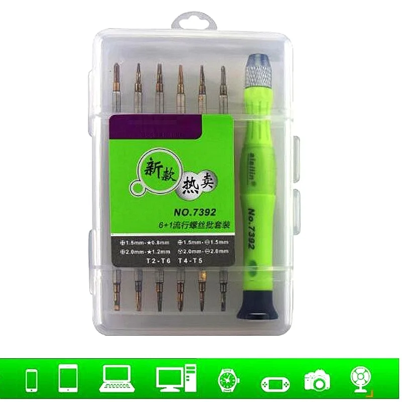 Набор прецизионных отверток из 6+ 1 инструмент для обслуживания torx прецизионный Мини магнитный Набор отверток для iphone