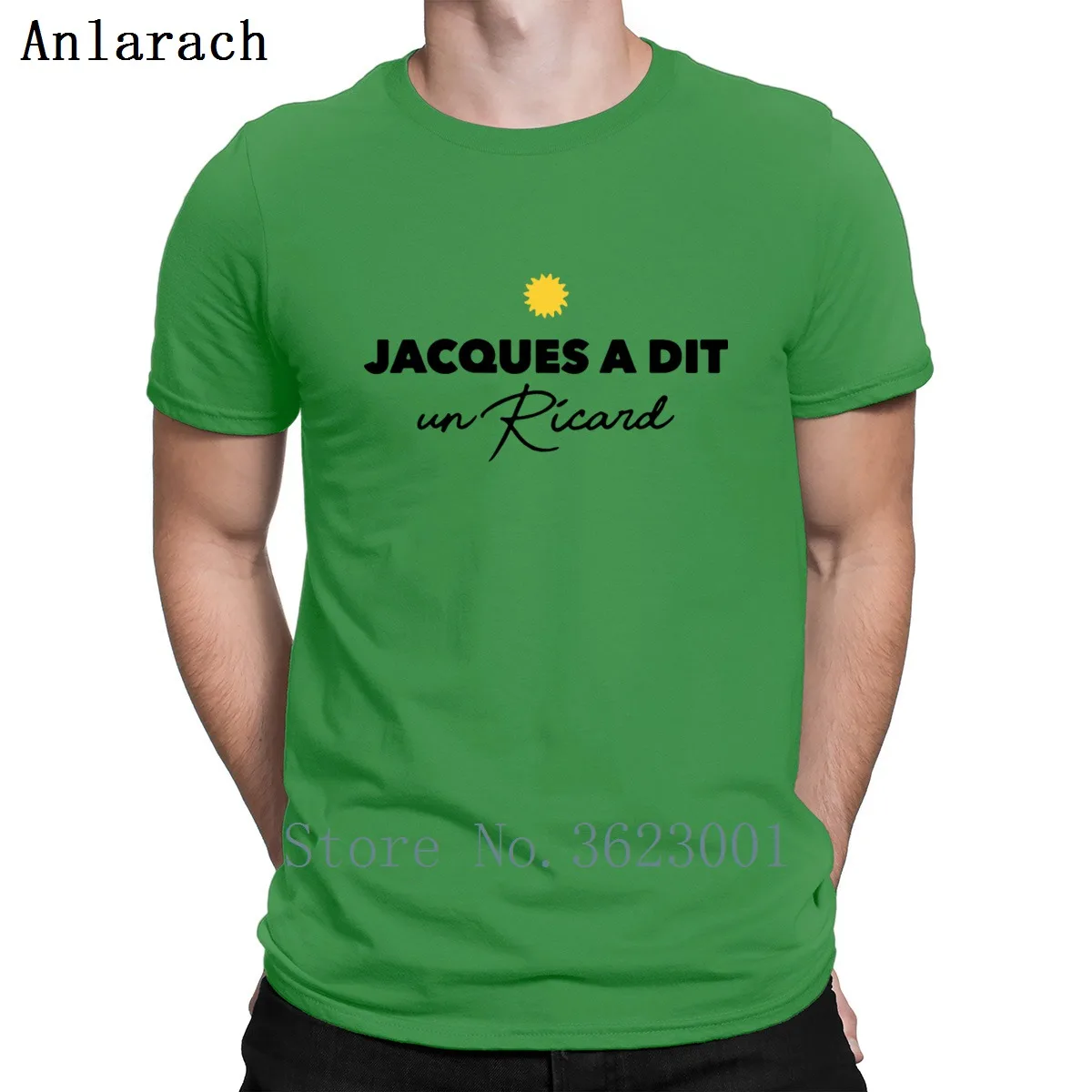 Jacques A Dit In Ricard Parises T Shirt Funky Summer Family Top Tee Funny Shirts Plus Size New Fashion Hot Sale Knitted | Мужская одежда