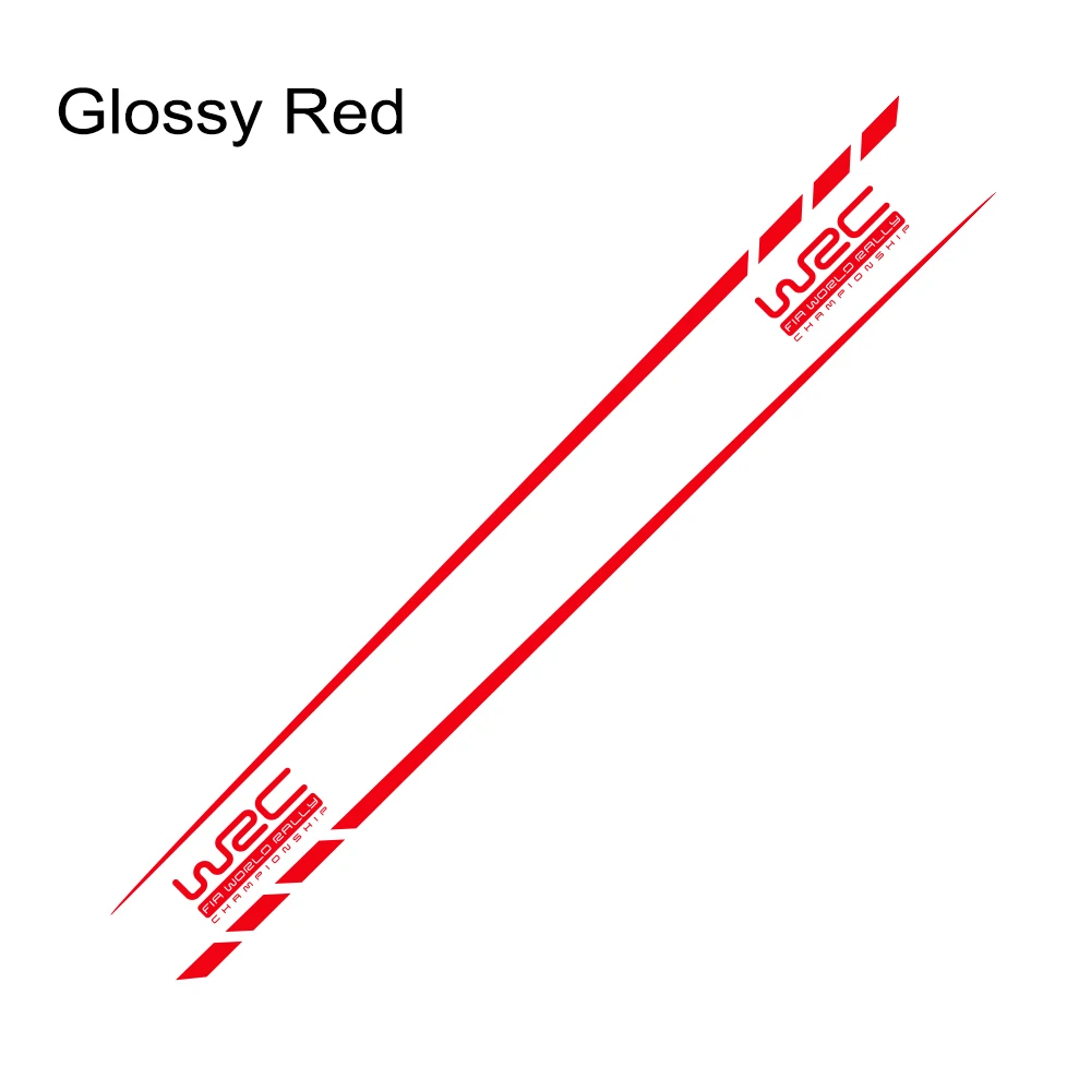 Glossy Red 2pcs Car Side Skirts Stickers Stylish Graphics Auto DIY Styling Vinyl Decals Car Tuning Accessories For Ford Focus 2 3 MK2 MK3 - Название цвета: Glossy Red