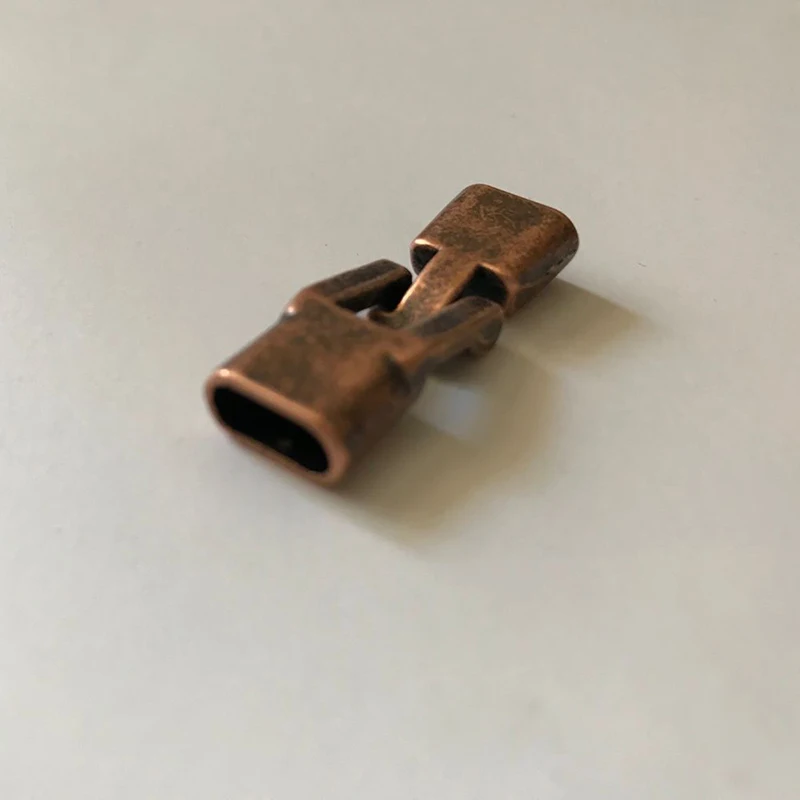 Antique Red Copper 10 шт./лот, античные серебряные/бронзовые застежки для браслета, крючки, подходят для плоских кожаных браслетов 3,5*1,2 см, разъемы для изготовления ювелирных изделий своими руками - Цвет: Antique Red Copper