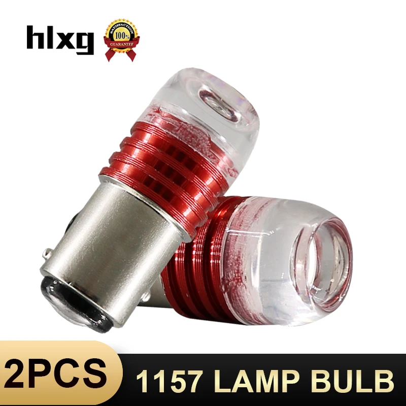 HLXG 2X 1157 led BAY15D P21/5W t20 7443 автоматический Стробоскоп красный белый светильник для