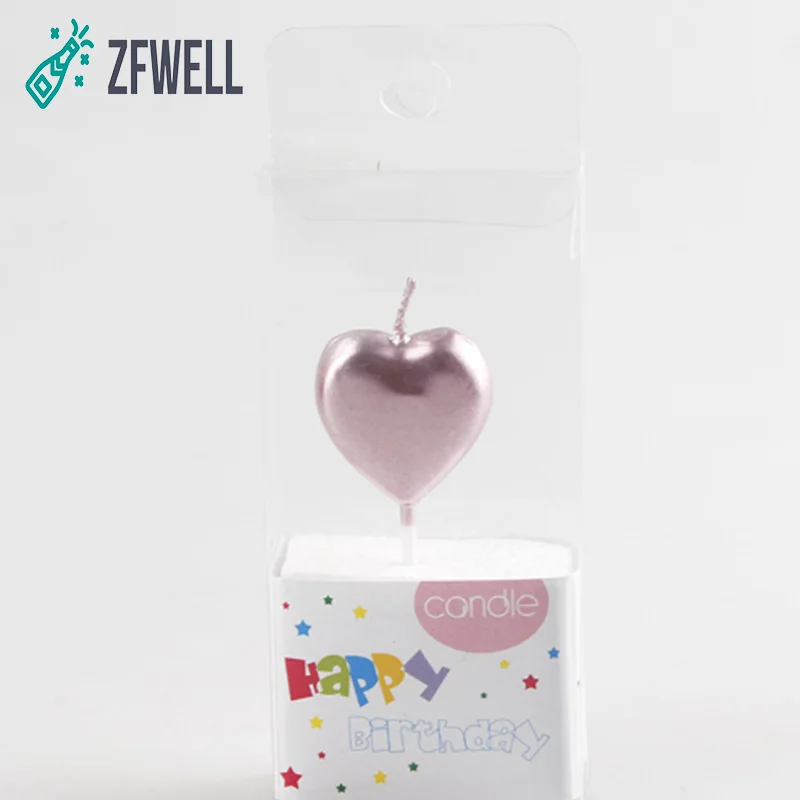 ZFWELL1pcs/lotLove свеча на день рождения фиолетового розового синего золотого