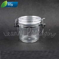 60g transparent plastic sealing jar with pulling buckle mask cream sub bottling empty cosmetic container 30 pclot