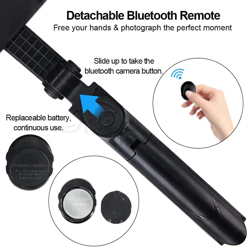 Roreta 3 в 1 Беспроводная Bluetooth селфи палка мини Штатив универсальный выдвижной монопод для iPhone XR X 7 6s Plus для samsung