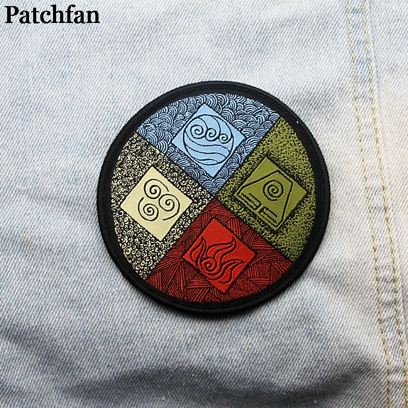 20 шт./лот Patchfan Аватар "Повелитель стихий" Аппликация термонаклейки рубашка одежда с вышивкой стикеры нашивка для одежды A2132