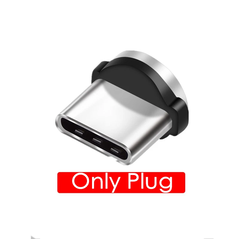 Only Plug Магнитный кабель 5 V/3A 9В/1.67A Плетеный светодиодный Тип C Micro usb-кабель для передачи данных(синхронизации) и зарядки USB с магнитными разъемами для Зарядное устройство кабель для передачи данных для iPhone samsung huawei Xiaomi - Тип штекера: Only Plug